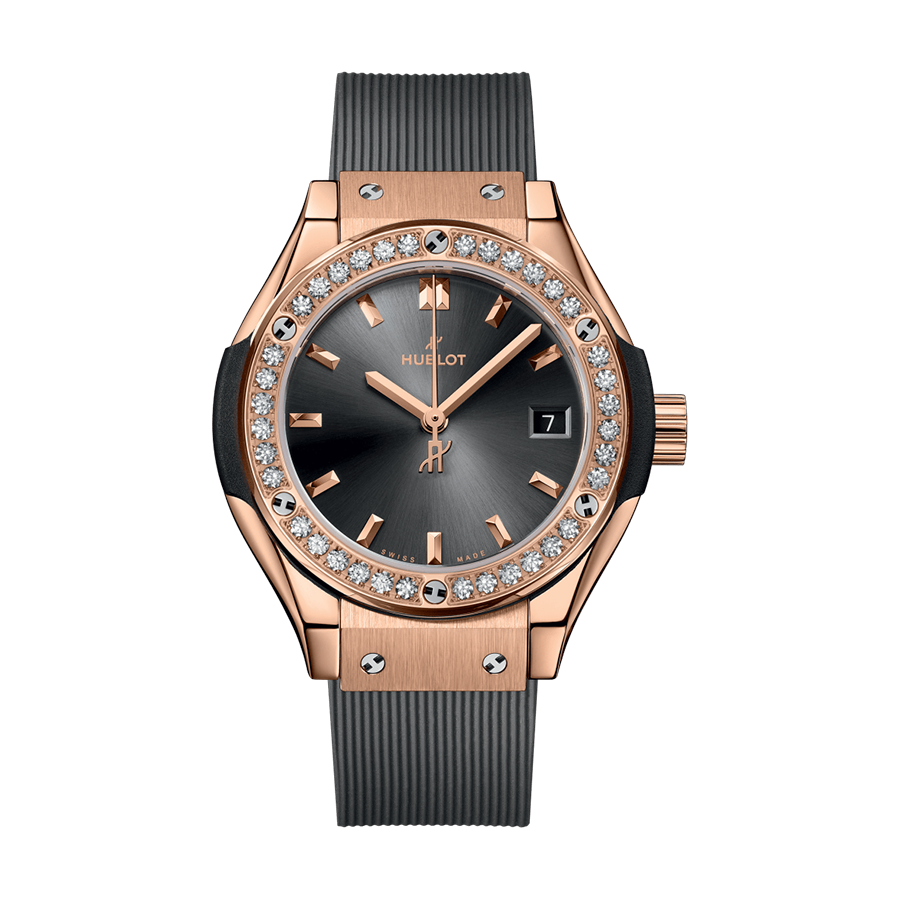 Hublot Classic Fusion Racing Grey King Gold Diamonds 29MM